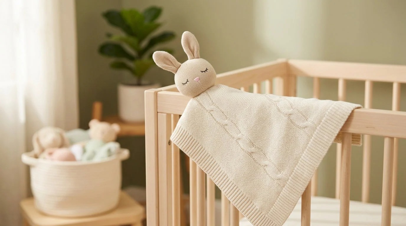 Doudou lapin doux avec longues oreilles pour bébé